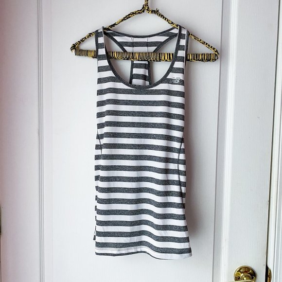 New Balance Athletic Workout Top Small Gray White - Picture 2 of 6